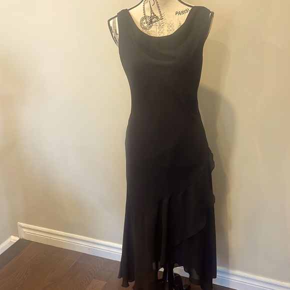 VINTAGE BLACK COCKTAIL GOWN - Picture 1 of 7